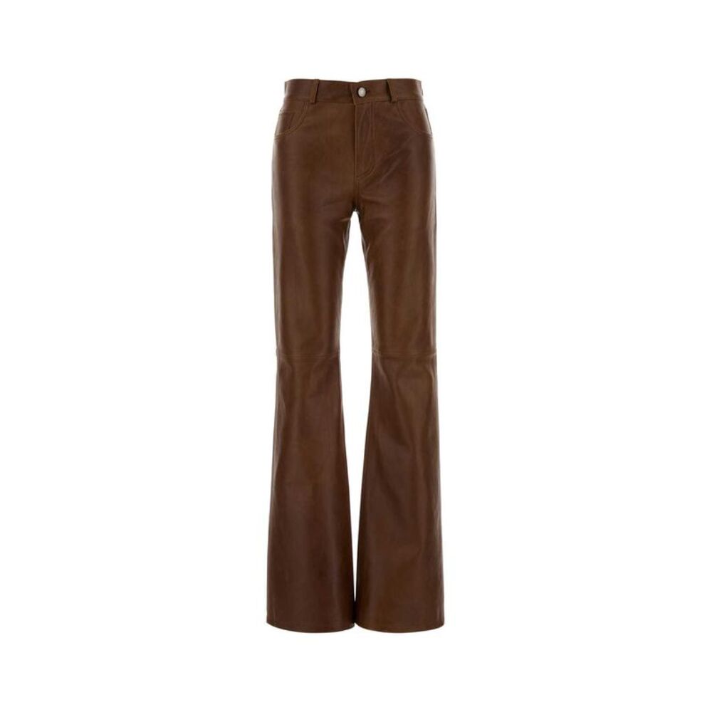 Haikure Women Chocolate Leather Pant